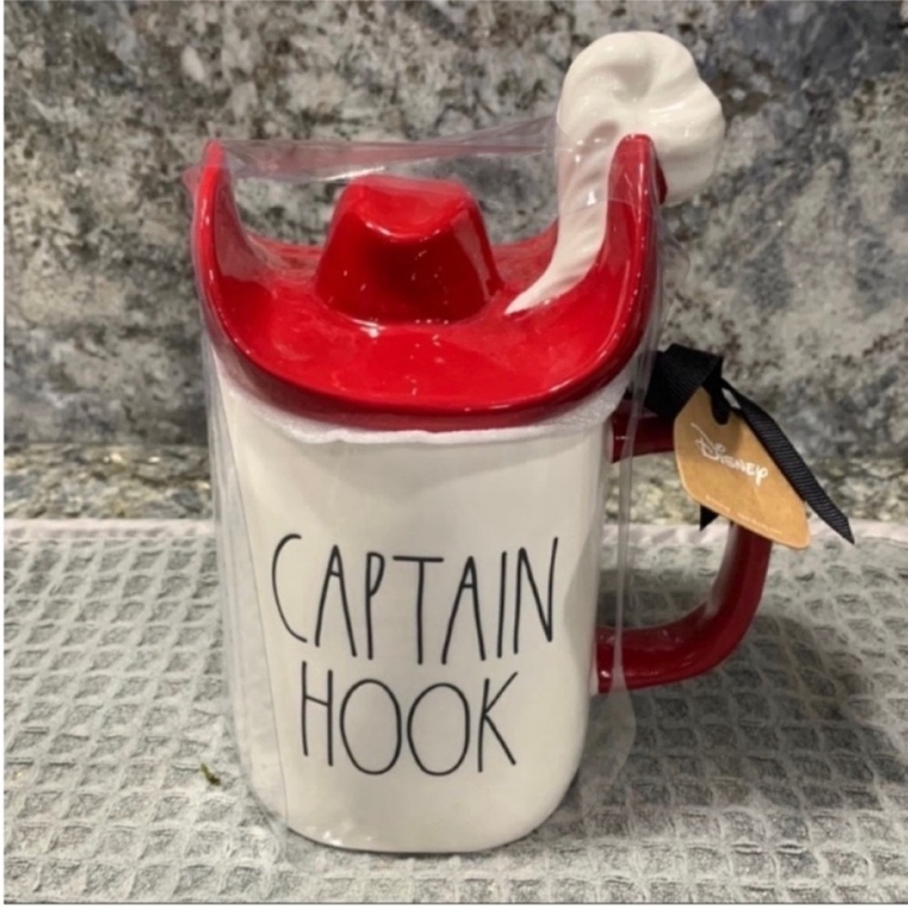 Rae Dunn Disney Captain Hook Topper Mug 16 oz NWT